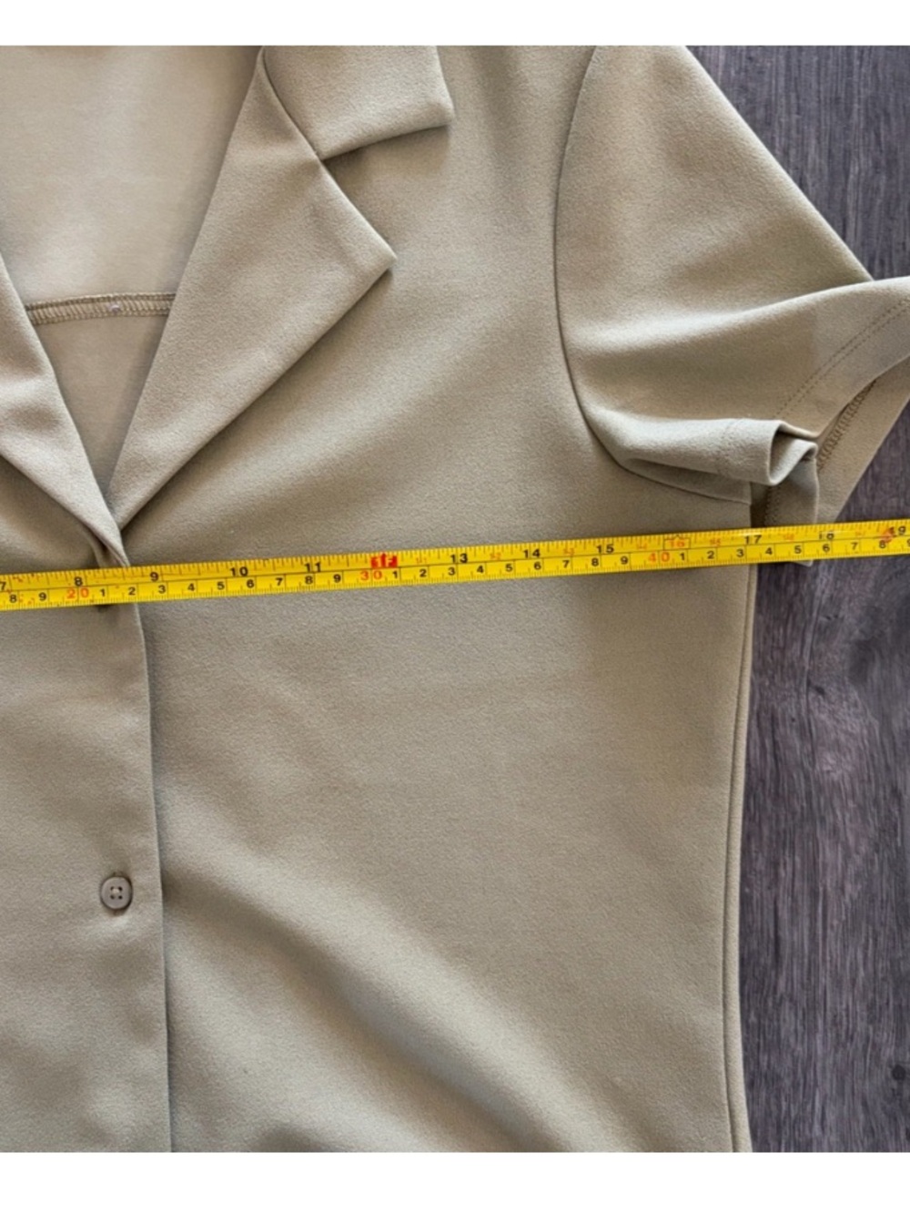 Oak + Fort Olive Short-Sleeve Button Front Top - Women - Picture 6 of 6